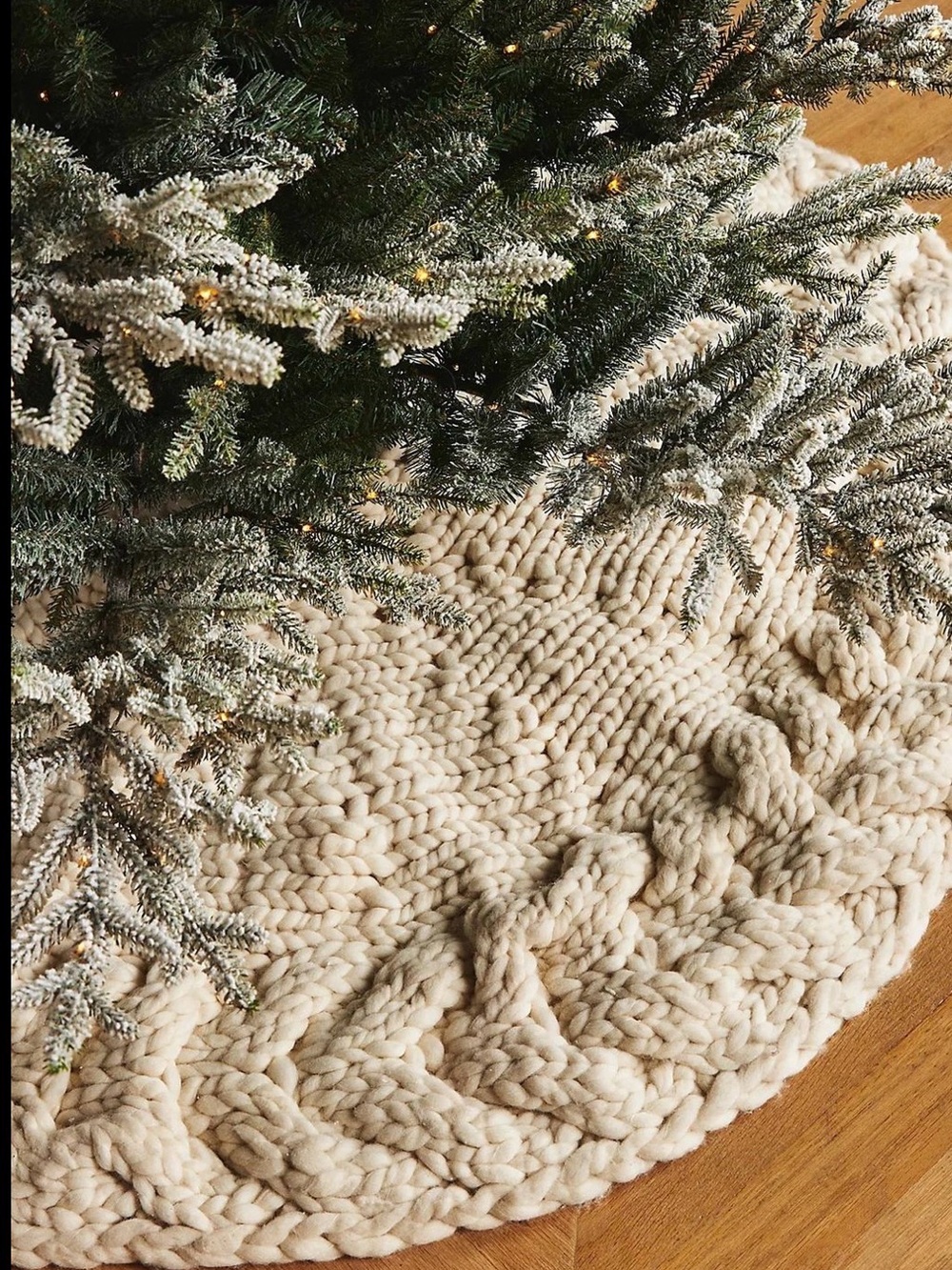 Anthropologie wool tree skirt